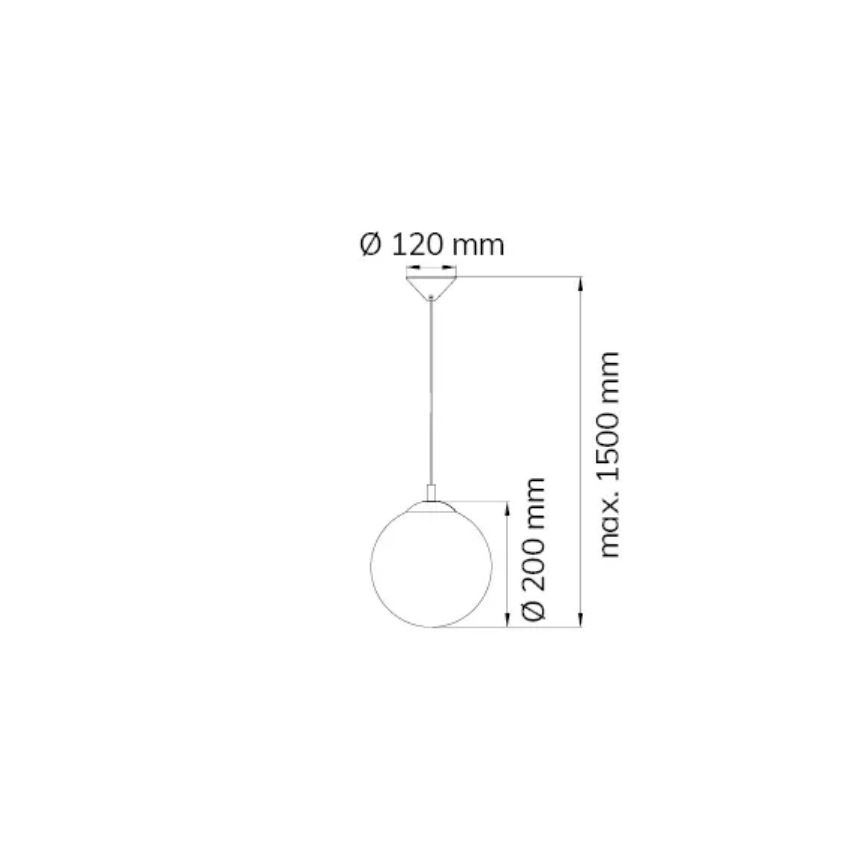 Wofi 6248.01.10.0200 - Pendel POINT 1xE27/60W/230V diameter 20 cm