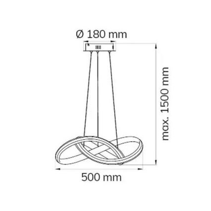 Wofi 6823.01.10.9500 - LED pendel dæmpbar SOLO LED/28W/230V