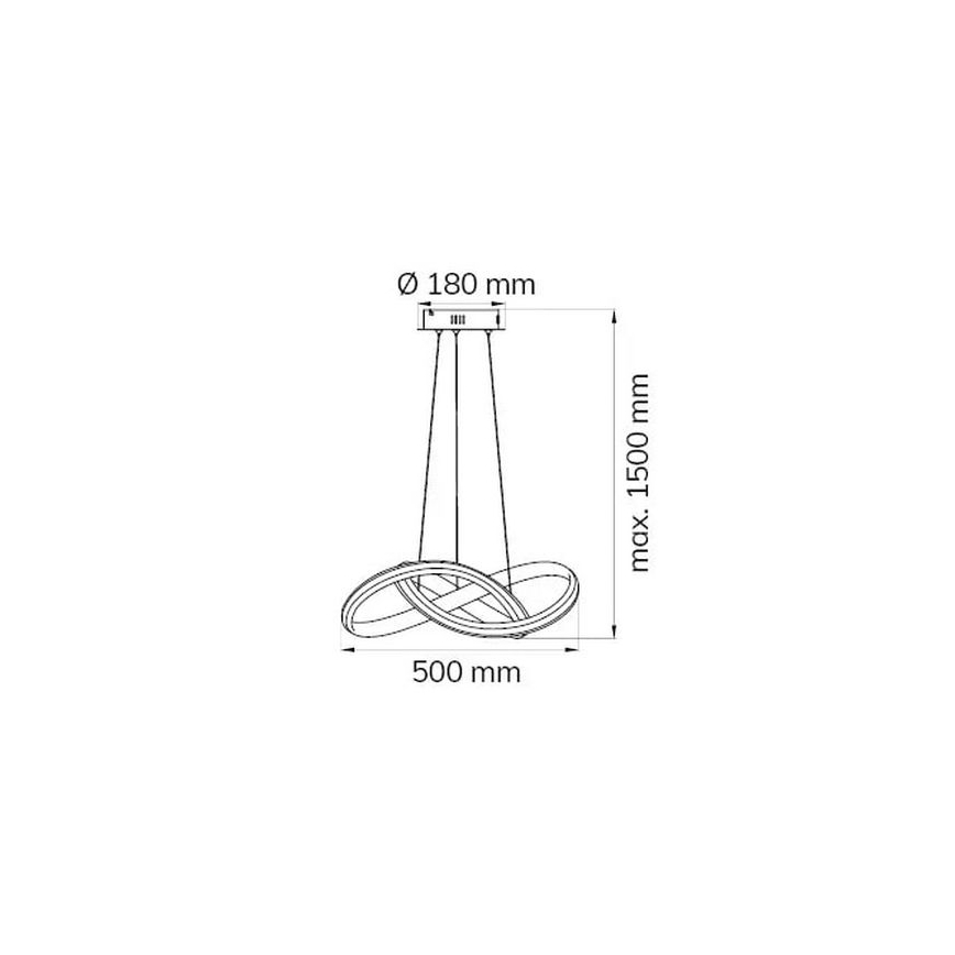 Wofi 6823.01.10.9500 - LED pendel dæmpbar SOLO LED/28W/230V
