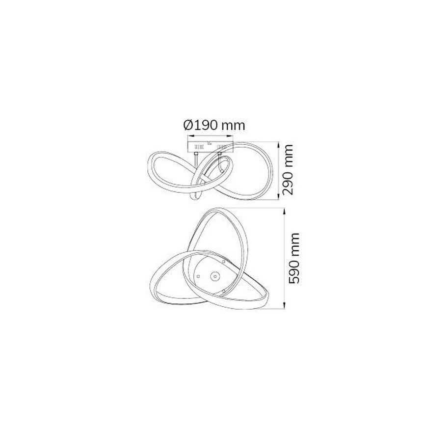 Wofi 70048G - LED loftlampe INDIGO LED/45W/230V