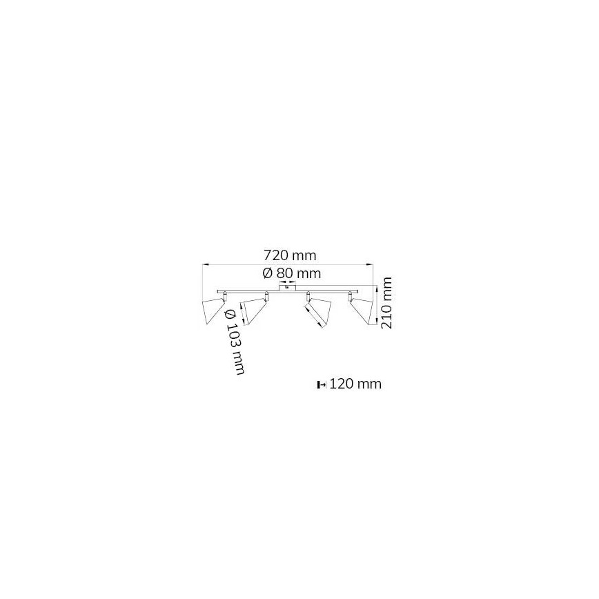 Wofi 70108G - Spotlampe GLORIA 4xE14/28W/230V