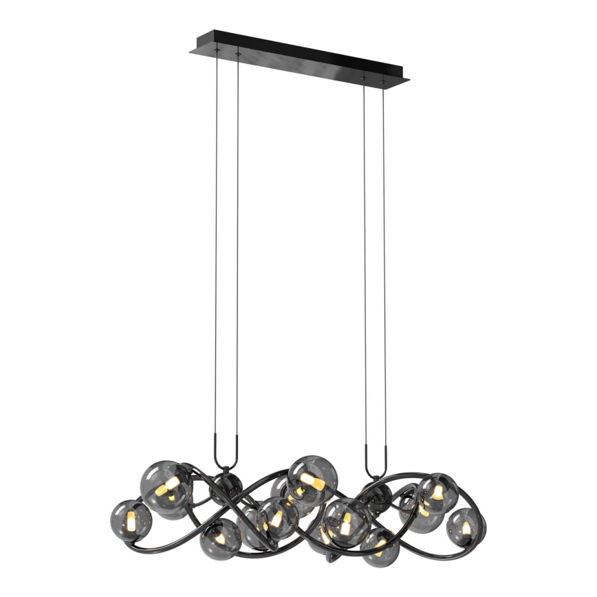Wofi 7014-1405 - LED pendel NANCY 14xG9/3,5W/230V sort/skinnende krom