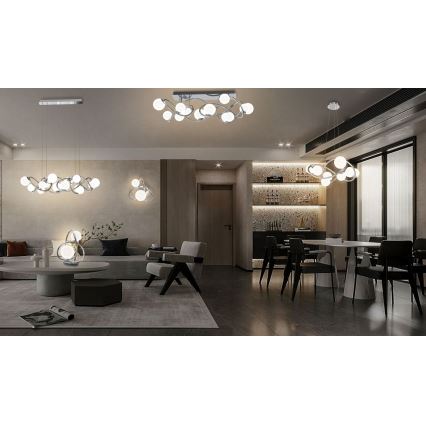 Wofi 7014-807 - LED pendel NANCY 8xG9/3,5W/230V skinnende krom