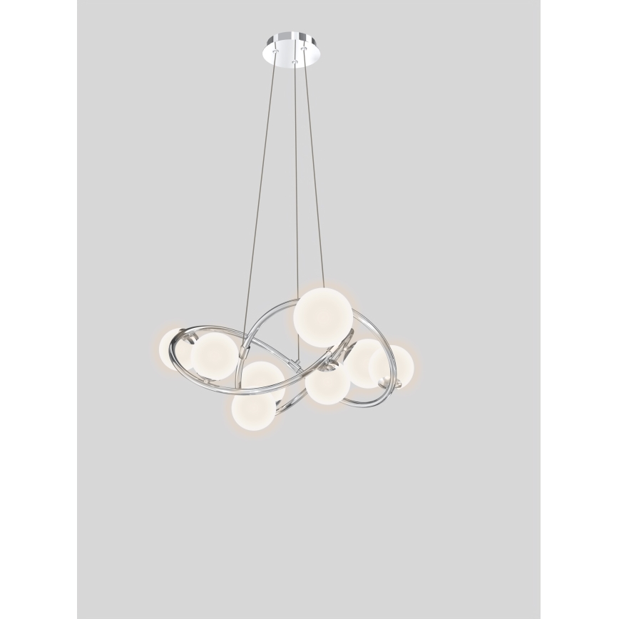 Wofi 7014-807 - LED pendel NANCY 8xG9/3,5W/230V skinnende krom