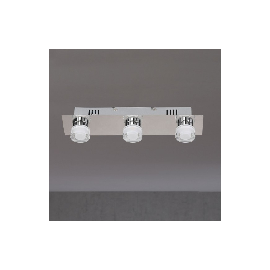 Wofi 7848.03.54.0044 - LED loftlampe til badeværelse LORIENT 3xLED/4W/230V IP23