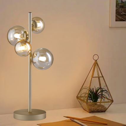 Wofi 8014.04.14.9000 - LED bordlampe VILLA 4xG9/3W/230V guldfarvet