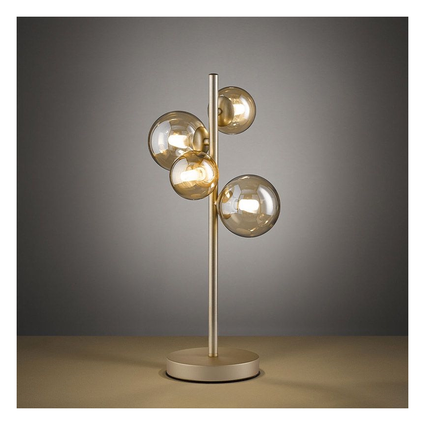 Wofi 8014.04.14.9000 - LED bordlampe VILLA 4xG9/3W/230V guldfarvet
