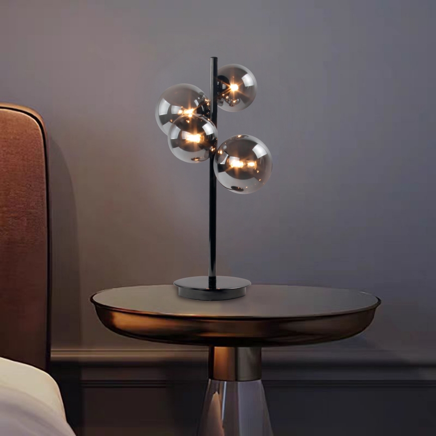 Wofi 8014.04.24.9000 - LED bordlampe VILLA 4xG9/3W/230V sort