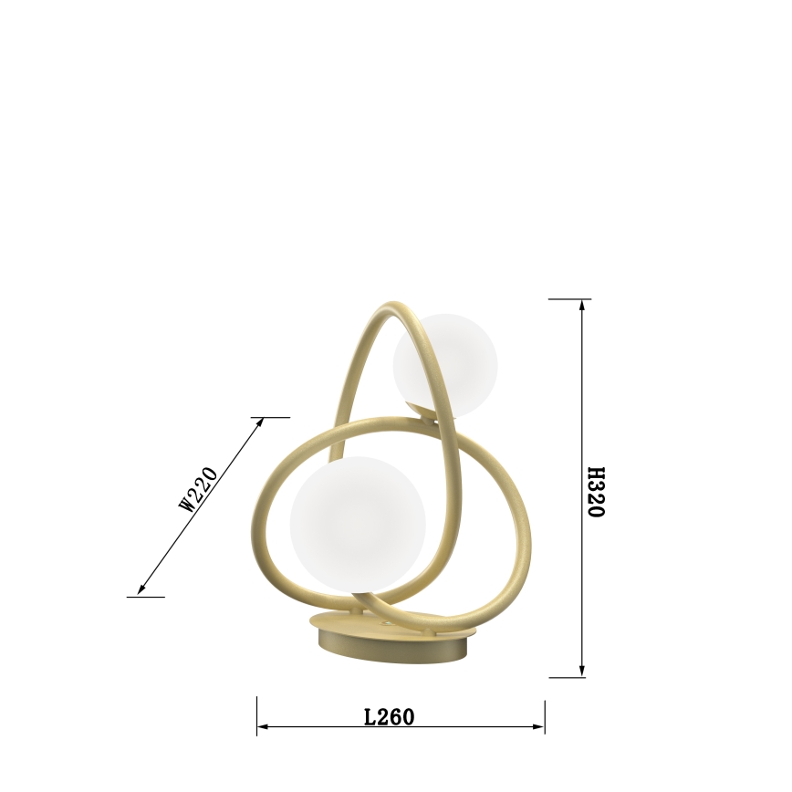 Wofi 8014-201 - LED bordlampe NANCY 2xG9/3,5W/230V guldfarvet/hvid