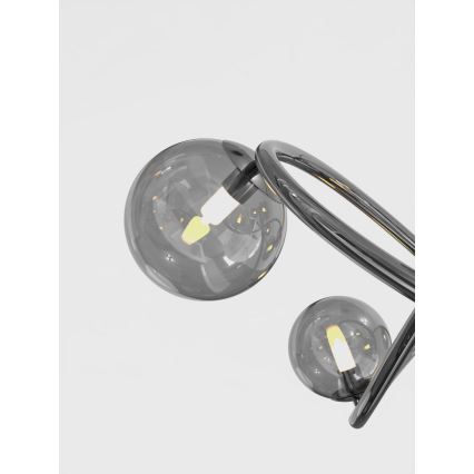 Wofi 8014-205 - LED bordlampe NANCY 2xG9/3,5W/230V sort/skinnende krom