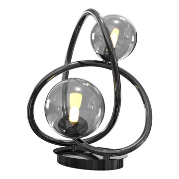 Wofi 8014-205 - LED bordlampe NANCY 2xG9/3,5W/230V sort/skinnende krom