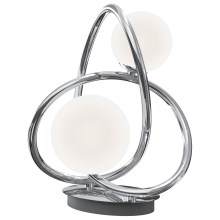 Wofi 8014-207 - LED bordlampe NANCY 2xG9/3,5W/230V skinnende krom