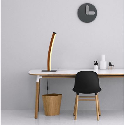 Wofi 8020-106 - LED Touch bordlampe BOLOGNA LED/10W/230V træ
