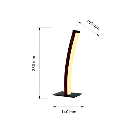 Wofi 8020-106 - LED Touch bordlampe BOLOGNA LED/10W/230V træ