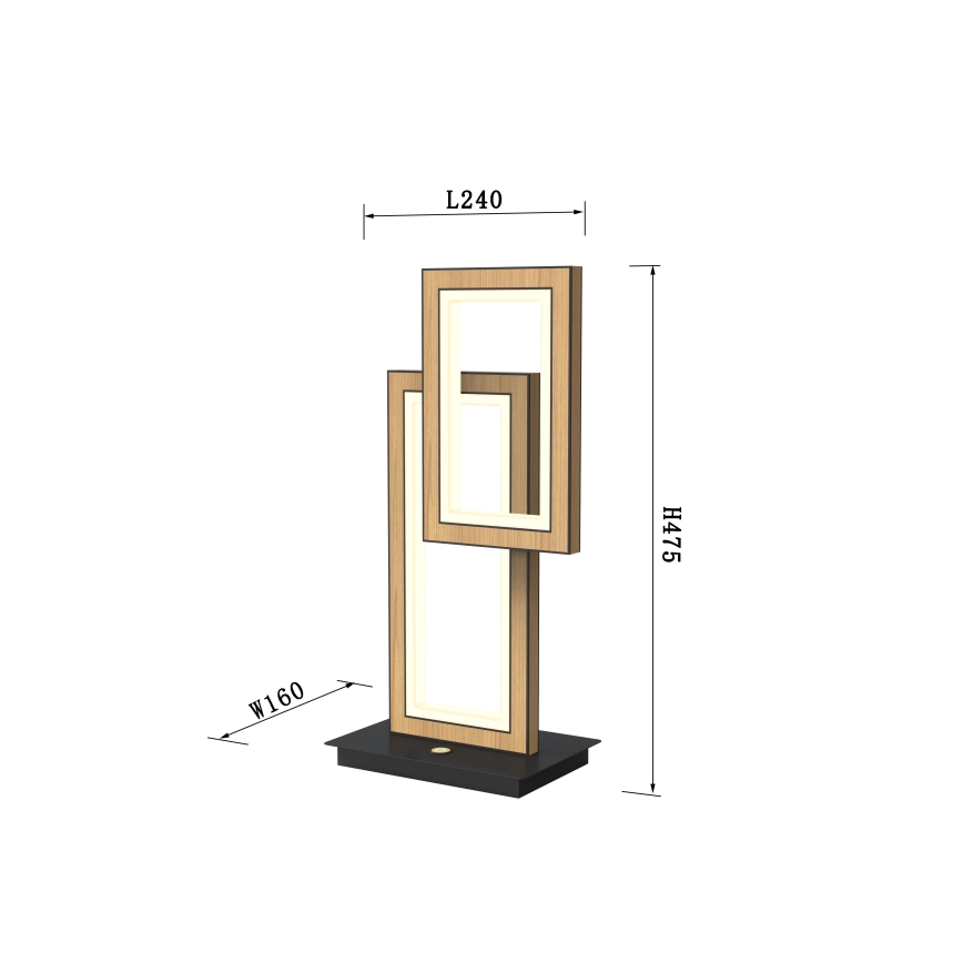 Wofi 8023-206 - LED dæmpbar touch bordlampe PESCARA LED/21W/230V