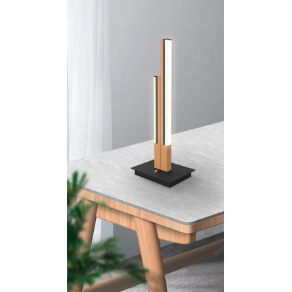 Wofi 8031-206 - LED bordlampe PALERMO LED/10,5W/230V gummitræ