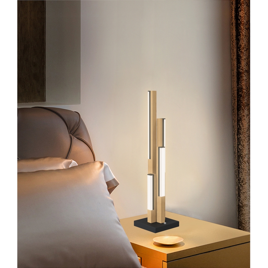 Wofi 8032-406 - LED Touch-dæmpbar lampe CATANIA LED/10,5W/230V gummitræ