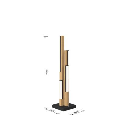 Wofi 8032-406 - LED Touch-dæmpbar lampe CATANIA LED/10,5W/230V gummitræ