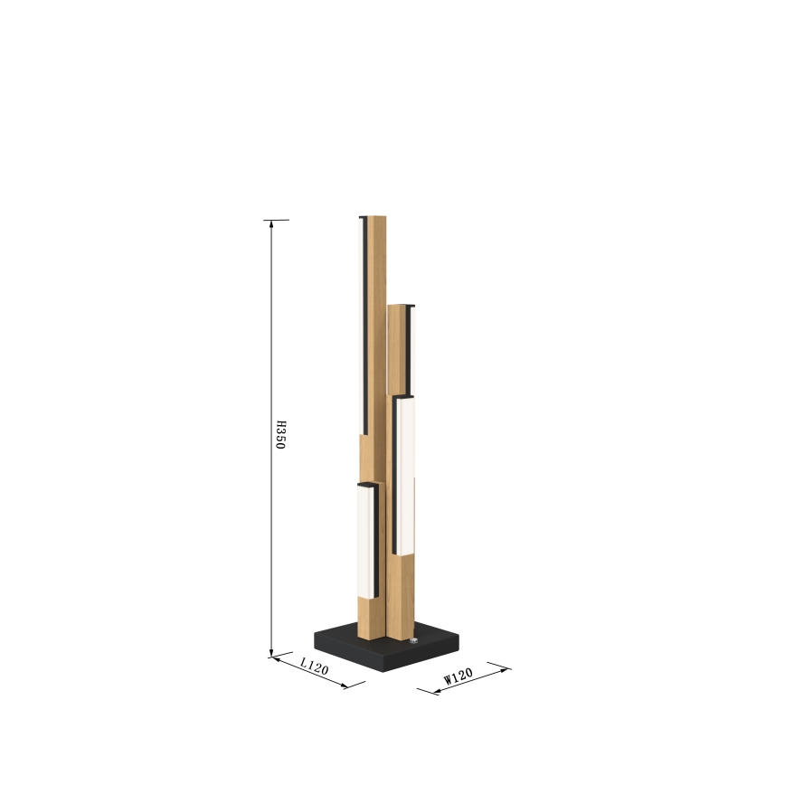 Wofi 8032-406 - LED Touch-dæmpbar lampe CATANIA LED/10,5W/230V gummitræ
