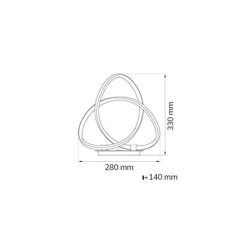 Wofi 8134.01.88.9000 - LED bordlampe dæmpbar INDIGO LED/19W/230V