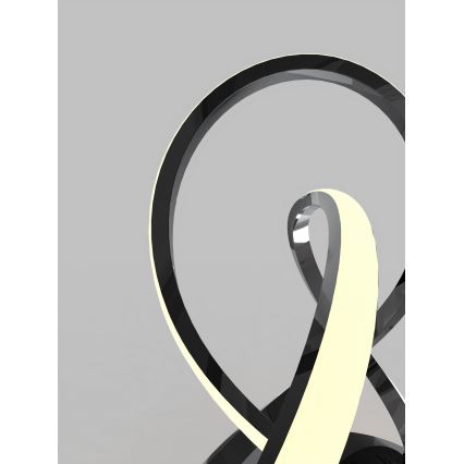 Wofi 8134-105 - LED Bordlampe dæmpbar med touch-funktion INDIGO LED/10,5W/230V sort/skinnende krom