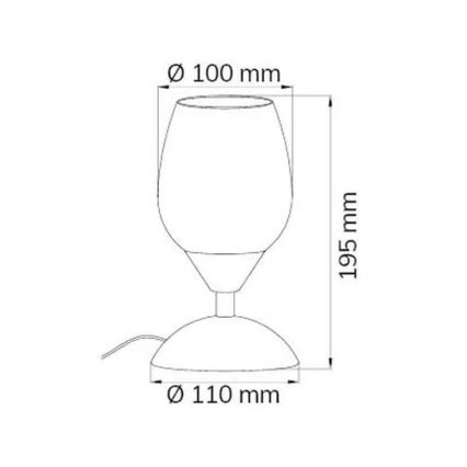 Wofi 814101640500 - Bordlampe m. touch-funktion dæmpbar FLAME 1xE14/60W/230V