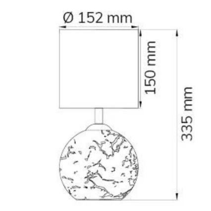 Wofi 8149.02.13.6012 - Bordlampe CARMEN 1xE14/40W/230V + 1xG9/10W gylden