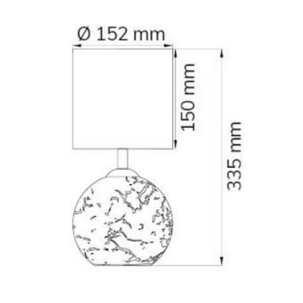 Wofi 8149.02.70.6006 - Bordlampe CARMEN 1xE14/40W/230V + 1xG9/10W sølvfarvet