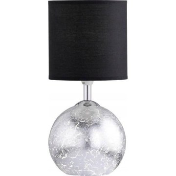 Wofi 8149.02.70.6010 - Bordlampe CARMEN 1xE14/40W/230V sort/sølv