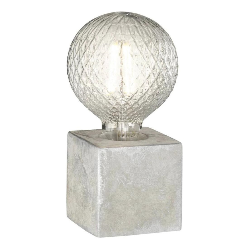 WOFI 8213.01.50.7000 - Bordlampe BROAD 1xE27/10W/230V beton