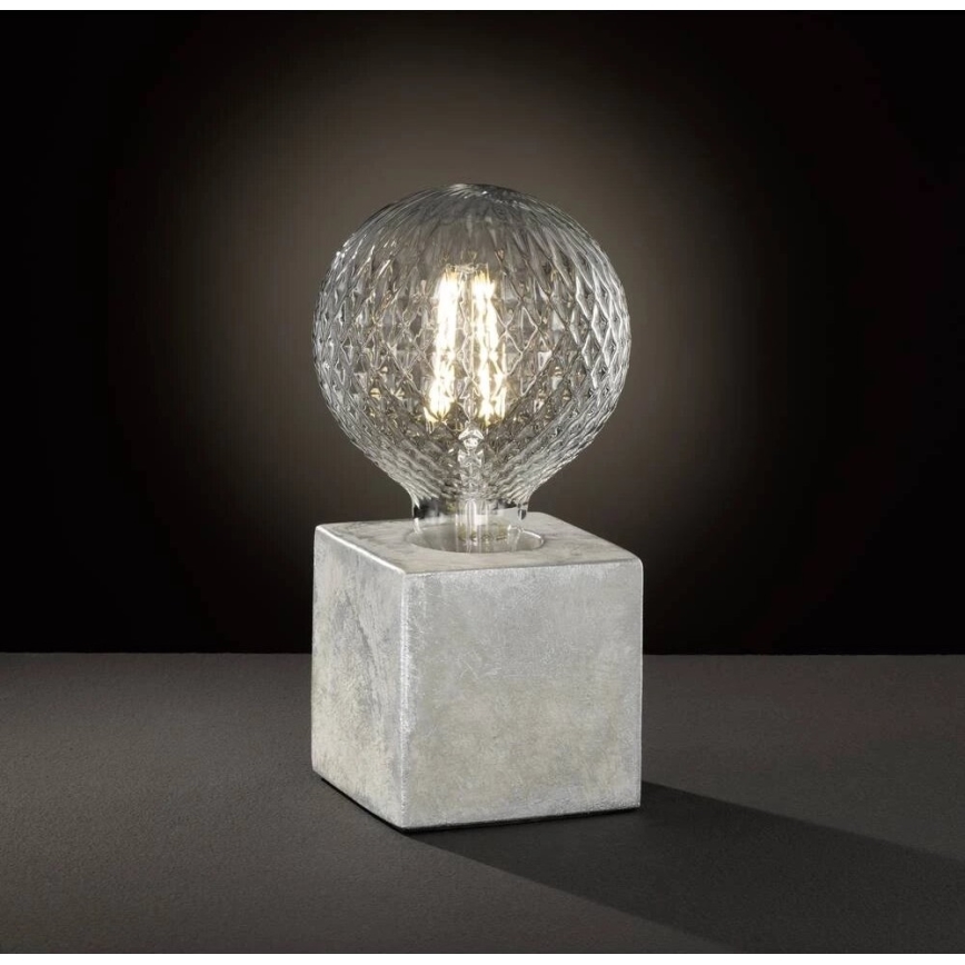 WOFI 8213.01.50.7000 - Bordlampe BROAD 1xE27/10W/230V beton
