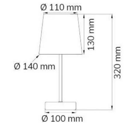 Wofi 8324.01.10.0000 - Bordlampe CESENA 1xE14/42W/230V sort