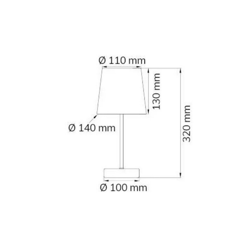 Wofi 8324.01.10.0000 - Bordlampe CESENA 1xE14/42W/230V sort