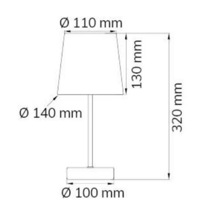 Wofi 8324.01.94.8000 - Bordlampe CESENA 1xE14/42W/230V lyserød