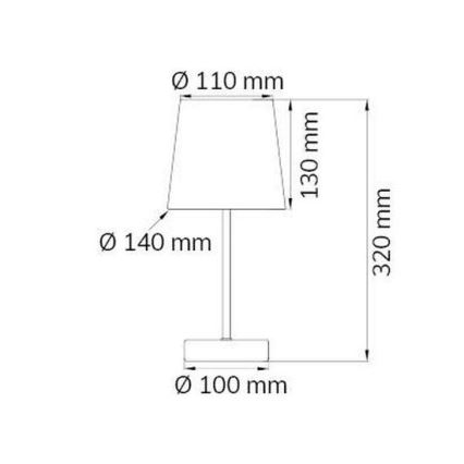 Wofi 832401178000 - Bordlampe CESENA 1xE14/42W/230V grøn