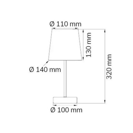 Wofi 832401949000 - Bordlampe CESENA 1xE14/42W/230V lyserød