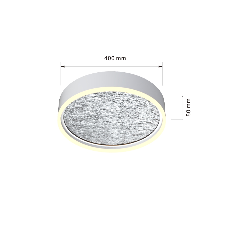 Wofi 9002-103M - LED loftlampe dæmpbar BORDEAUX LED/37W/230V sølvfarvet