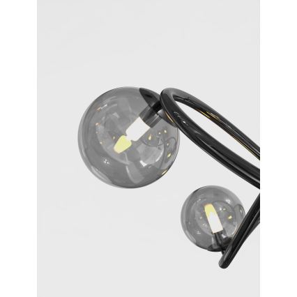 Wofi 9014-1205 - LED loftlampe NANCY 12xG9/3,5W/230V sort/skinnende krom