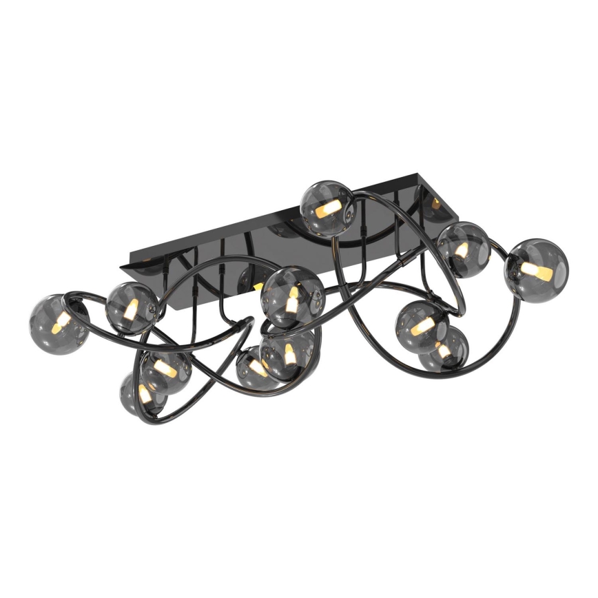 Wofi 9014-1205 - LED loftlampe NANCY 12xG9/3,5W/230V sort/skinnende krom