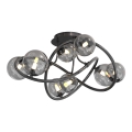 Wofi 9014-805 - LED loftlampe NANCY 8xG9/3,5W/230V sort/skinnende krom
