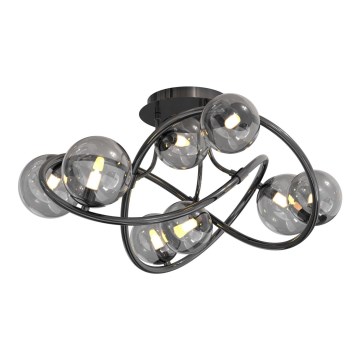 Wofi 9014-805 - LED loftlampe NANCY 8xG9/3,5W/230V sort/skinnende krom
