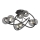 Wofi 9014-805 - LED loftlampe NANCY 8xG9/3,5W/230V sort/skinnende krom