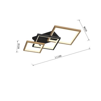 Wofi 9022-306M - LED loftlampe dæmpbar MATERA LED/37W/230V