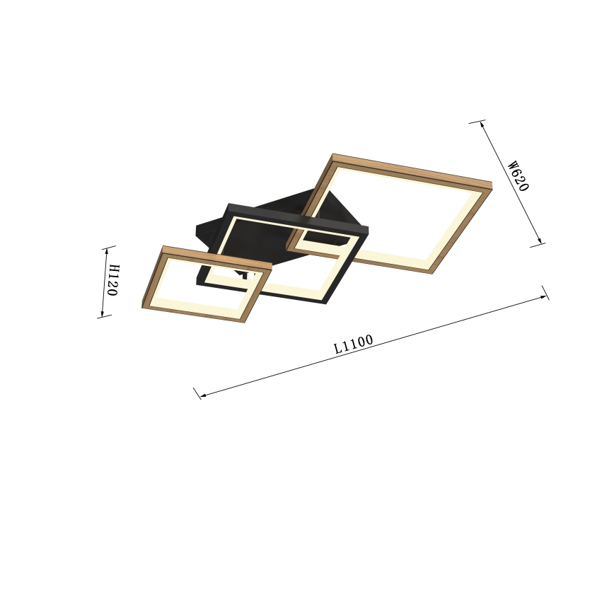Wofi 9022-306M - LED loftlampe dæmpbar MATERA LED/37W/230V