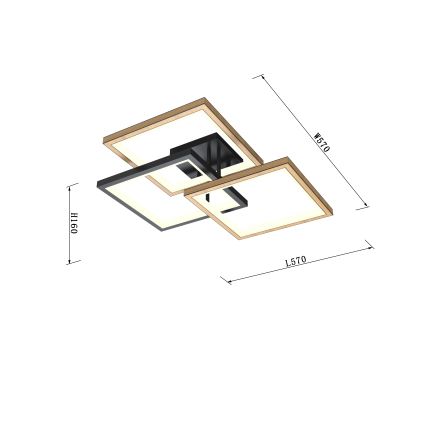 Wofi 9022-306S - LED loftlampe dæmpbar MATERA LED/40W/230V