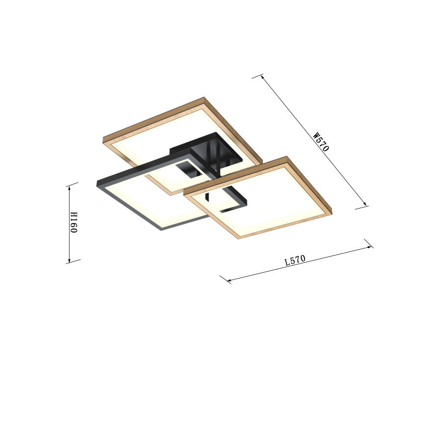 Wofi 9022-306S - LED loftlampe dæmpbar MATERA LED/40W/230V