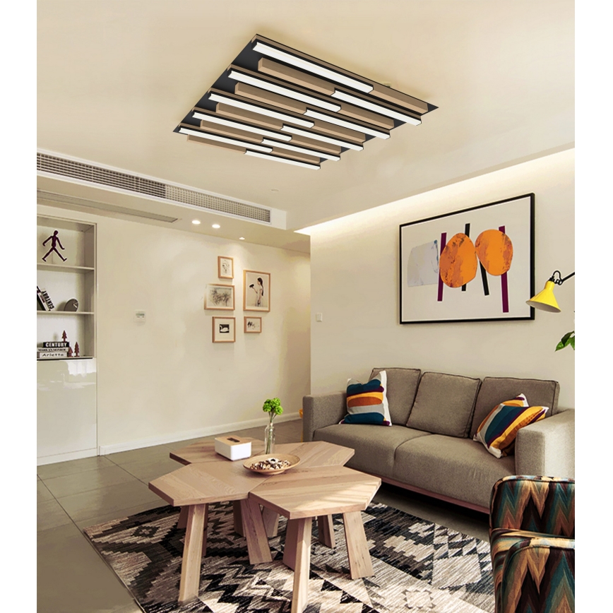 Wofi 9031-1006 - LED loftlampe dæmpbar PALERMO LED/40W/230V gummitræ