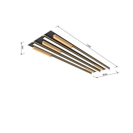 Wofi 9031-506L - LED Dæmpbar loftlampe PALERMO LED/57W/230V gummitræ