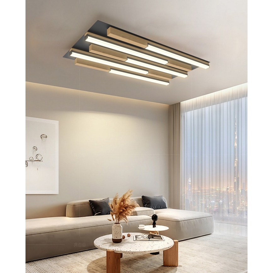 Wofi 9031-506S  - LED loftlampe dæmpbar PALERMO LED/34W/230V gummitræ