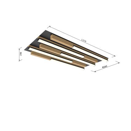 Wofi 9031-506S  - LED loftlampe dæmpbar PALERMO LED/34W/230V gummitræ